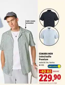 Lidl ESMARA MEN Lněná košile Premium nabídka