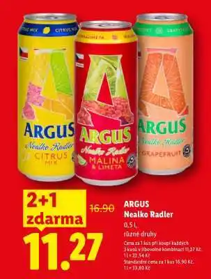 Lidl ARGUS NEALKO RADLER nabídka