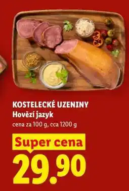 Lidl KOSTELECKÉ UZENINY Hovězí jazyk nabídka
