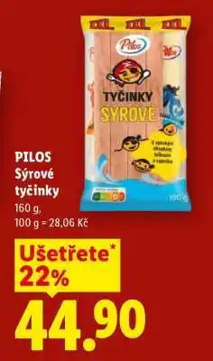 Lidl Pilos SÝROVÉ TYČINKY nabídka
