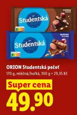 Lidl Orion Studentská pečeť nabídka