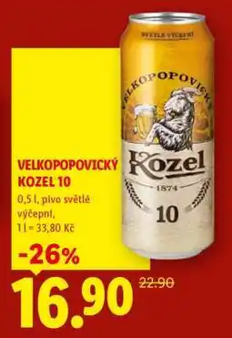 Lidl Velkopopovický Kozel 10 nabídka