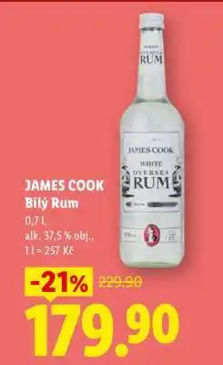 Lidl JAMES COOK BÍLÝ RUM nabídka