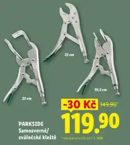 Lidl PARKSIDE Samosvorné/svářečské kleště nabídka