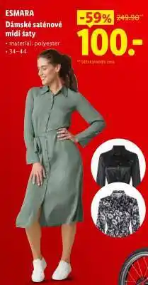 Lidl ESMARA Dámské saténové midi šaty nabídka