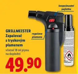 Lidl GRILLMEISTER ZAPALOVAČ S TRYSKOVÝM PLAMENEM nabídka