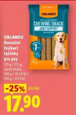 Lidl ORLANDO Dentální žvýkací tyčinky pro psy nabídka