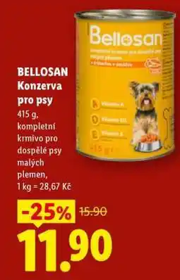 Lidl Bellosan konzerva pro psy nabídka
