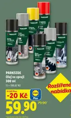 Lidl PARKSIDE Olej ve spreji 300 ml nabídka