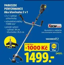 Lidl PARKSIDE PERFORMANCE Aku křovinořez 2 v 1 nabídka