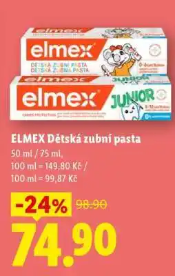 Lidl Elmex Dětská zubní pasta nabídka