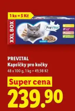 Lidl PREVITAL Kapsičky pro kočky nabídka