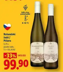 Lidl Rulandské šedé, Pálava nabídka