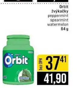 Jip Orbit žvýkačky peppermint spearmint watermelon nabídka
