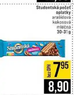 Jip Studentská pečeť oplatky arašidová kokosová mléčná nabídka