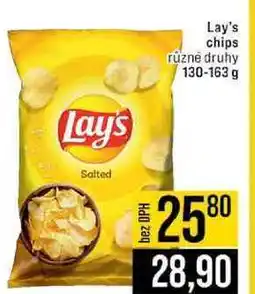 Jip Lay's chips různé druhy nabídka