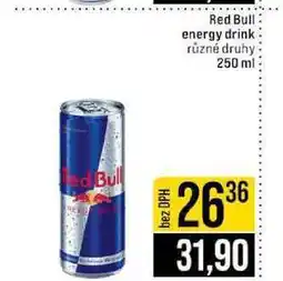 Jip Red Bull energy drink různé druhy nabídka