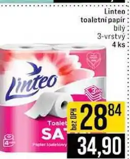 Jip Linteo toaletní papír bilý 3-vrstvý 4 ks nabídka