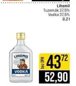 Jip Lihomil Tuzemák 37,5% Vodka 37,5% nabídka