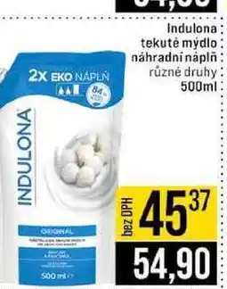 Jip Indulona tekuté mýdlo náhradní náplň různé druhy nabídka
