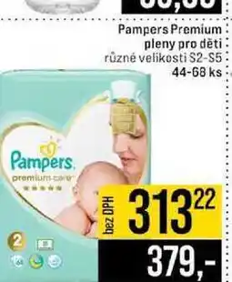 Jip Pampers Premium pleny pro děti různé velikosti S2-S5 44-68 ks nabídka
