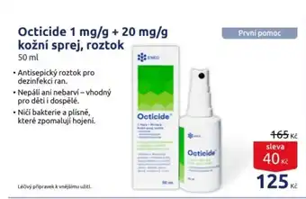 Benu Octicide 1 mg/g + 20 mg/g kožní sprej, roztok nabídka