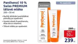 Benu Panthenol 10% Swiss PREMIUM tělové mléko nabídka