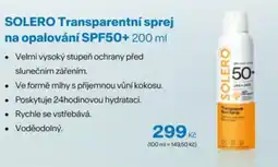 Benu SOLERO Transparentní sprej na opalování SPF50 nabídka