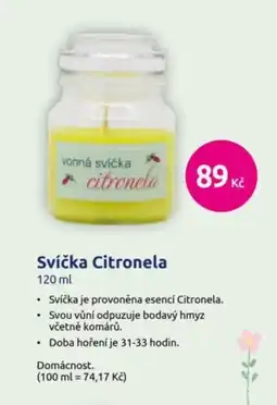 Benu Svíčka Citronela nabídka