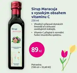 Benu Sirup Maracuja s vysokým obsahem vitaminu C nabídka