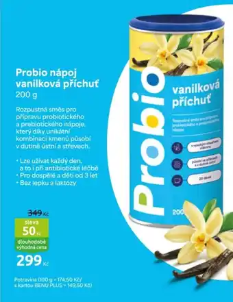 Benu Probio nápoj vanilková příchuť nabídka