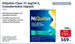 Benu NiQuitin Clear 21 mg/24 h, transdermální náplast nabídka