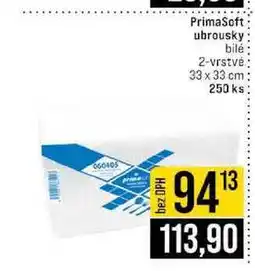 Jip PrimaSoft ubrousky bilé 2-vrstvé 33 x 33 cm 250 ks nabídka