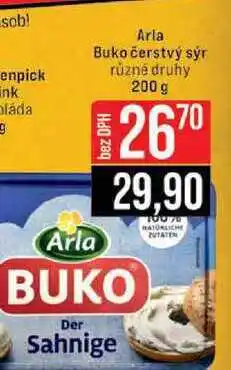 Jip Arla Buko čerstvý sýr různé druhy nabídka