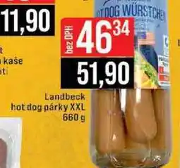 Jip Landbeck hot dog párky XXL nabídka