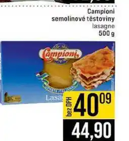 Jip Campioni semolinové těstoviny Campion lasagne nabídka
