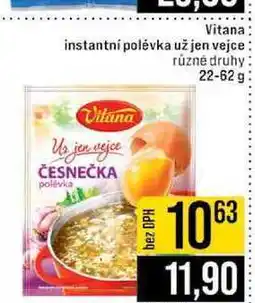 Jip Vitana instantní polévka už jen vejce různé druhy nabídka