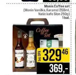 Jip Monin Coffee set Monin Vanilka,Karamel nabídka