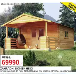 Baumax Zahradní domek heidi nabídka
