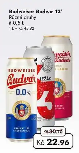 TRAVEL FREE Budweiser Budvar 12° Různé druhy à nabídka