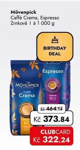 TRAVEL FREE Mövenpick Caffé Crema, Espresso 1 nabídka