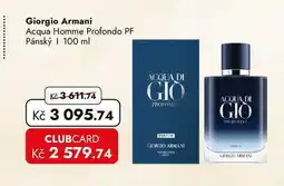 TRAVEL FREE Giorgio Armani Acqua Homme Profondo PF Pánský | nabídka