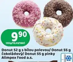 Brněnka Donut s bílou polevou/ Donut čokoládový/ Donut pinky nabídka