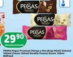 Brněnka PRIMA Pegas Premium Mango a Marakuja/ Almond / Classic / Double Peanut Butter nabídka