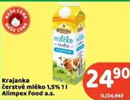 Brněnka Krajanka čerstvé mléko 1,5% nabídka