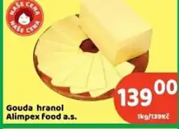 Brněnka Gouda hranol Alimpex food a.s. nabídka