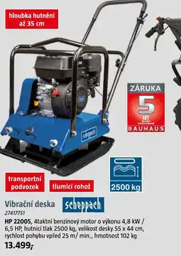 Bauhaus Scheppach Vibrační deska nabídka