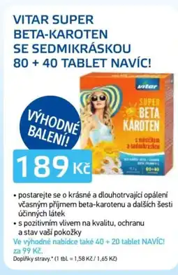 Lékárna AGEL Vitar super beta-karoten se sedmikráskou nabídka