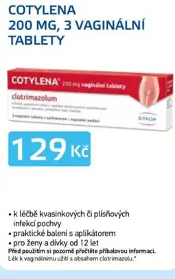 Lékárna AGEL Cotylena 200 mg, 3 vaginální tablety nabídka