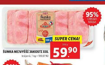 Lidl Šunka nejvyšší jakosti xxl nabídka